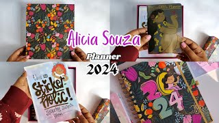 ALICIA SOUZA PLANNER 2024😍  UNBOXING  REVIEW  2024 PLANNER UNBOXING  PLANNER INDIA [upl. by Nayarb164]