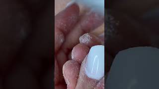 Pure White Poly Nail Gel Overlay Infill on Natural Nails [upl. by Roana864]