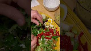 shorts Salade niçoise  nicoise salad variation recipe recipe nicoisesalad [upl. by Koslo465]