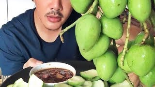 Easy Eating  Chumnan Maunghong Thai Food  Delicious Green Mango [upl. by Novikoff]