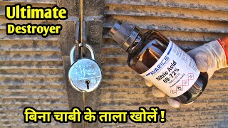 Nitric Acid vs Lock  Open a Lock Without Key  बिना चाबी का कोई भी ताला खोले [upl. by Francyne]