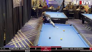 Fancisco Sanchez Ruiz  Shane van Boening 9 Ball RAcw to 9 DCC2022 [upl. by Mackoff746]