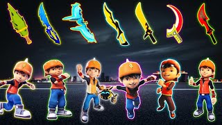 BOBOIBOY GALAXY HUNTING SENJATA ELEMENTAL‼️elemental solar duri angin petir aice halilintar supra [upl. by Ielarol48]