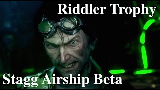 Batman Arkham Knight  Riddler Trophy Stagg Airship Beta Puzzle PS4 [upl. by Pippo]