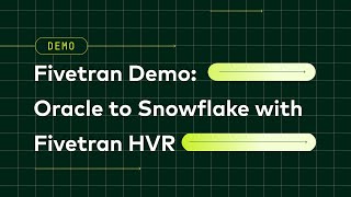 Fivetran Demo Replicating from Oracle to Snowflake with Fivetran HVR [upl. by Isidora]