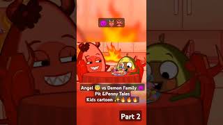 Angel vs Demon Family 😇😈  More Funny Stories for Kids 😇 Pit amp Penny Tales shorts demon angel [upl. by Oiramel682]