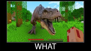 Minecraft wait what meme part 374 realistic minecraft Dinosaur [upl. by Anomer868]