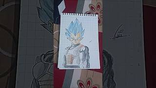 Vegeta drawing transition 😎😱 shorts [upl. by Cotterell196]