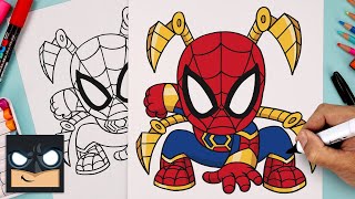 How To Draw the Iron Spider  Spider Man [upl. by Esinned]