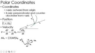 Dynamics Lecture Kinematics using Polar Coordinates [upl. by Errick]