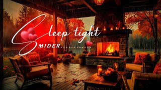 Autumn Magic Cozy 4k Fireplace Ambience🍁🔥4k fireplace autum rain [upl. by Annayat654]