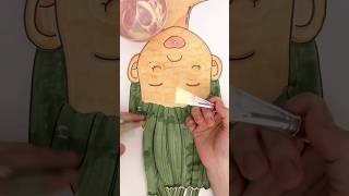 Relaxing Head Massage and Scalp ScalingShampoo 💆🏻‍♀️ asmr drawing paperdiy animation scaling [upl. by Yzmar]