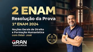 2º Exame Nacional da Magistratura  Resolução da prova 1º ENAM 2024 Direito e Formação Humanística [upl. by Fenelia]