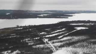 Landing in Goose Bay Dash 8 passenger view [upl. by Saturday]