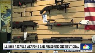 Semiautomatic weapons ban ruled unconstitutional in Illinois by federal judge [upl. by Yenmor]