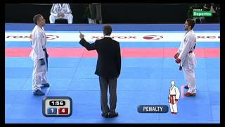 Final Cto Europeo Absoluto Karate Kumite individual masculino 60Kg 12 [upl. by Eseerehc]