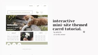 interactive minisite themed carrd tutorial ✦ cr to the owner [upl. by Scevo316]