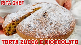 TORTA SOFFICE ZUCCA E CIOCCOLATO🎃RITA CHEF  Super golosa [upl. by Anastas]