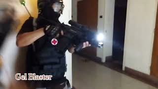 Terrorist win counter strike GelSoft CQB gel blaster toy gun Wolfe Moto Vlog [upl. by Martha]