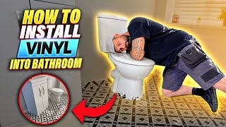 How To Install Sheet Vinyl Lino Flooring In A Bathroom  Easy Step By Step DIY Guide [upl. by Franciskus]