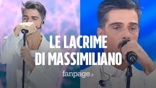 Amici Celebrities Massimiliano Varrese in lacrime quotHo superato un momento difficilequot [upl. by Ecital]