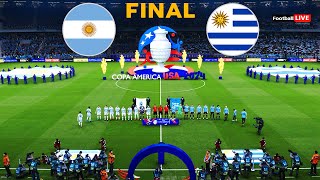 ARGENTINA vs URUGUAY  FINAL COPA AMÉRICA 2024  MESSI vs NUNEZ  REALISTIC PES GAMEPLAY [upl. by Elbas]