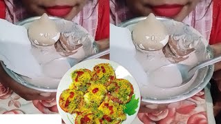 papdi chaat eating video asmr eating show K slate pencil eating trending [upl. by Levania98]