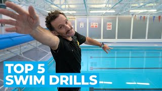 Top 5 Swim Drills For Triathletes  Triathlon Training Tips [upl. by Pruter]