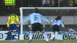 Argentina 3x1 Brasil  2005  Eliminatórias Copa 2006 [upl. by Crissy]