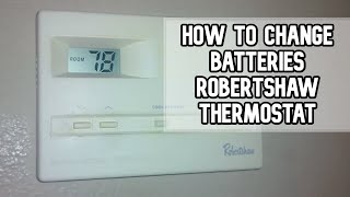 How to replace batteries on a Robertshaw thermostat thermostat robertshaw [upl. by Knowle511]