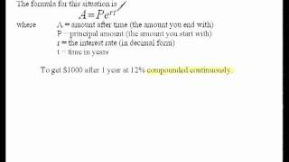 Continuously Compounded Interest 67 [upl. by Brest]