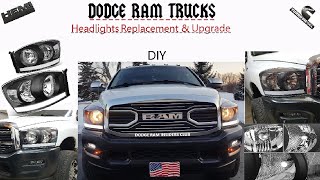 Ram Headlights How To Remove Replace amp Upgrade  20062008 [upl. by Rist735]