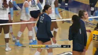 Volleyball Highlights Marquette 3 Villanova 0 Oct 13 2024 [upl. by Hamer421]