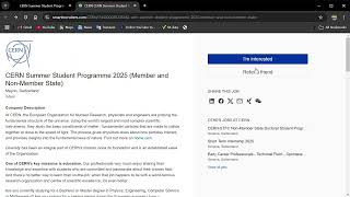 CERN Summer Student Program 2025 in Switzerland Fully Funded Deadline 26 January 2025 [upl. by Albright]