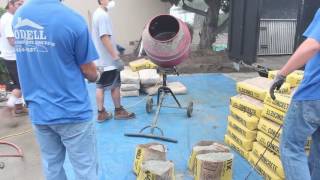 How to mix concrete in a mixer [upl. by Arabella]