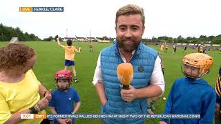 Ireland AM  Deric Hartigan visit to Feakle GAA Club Clare All Ireland Final 2024 Buildup [upl. by Enialehs]