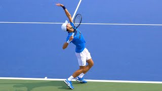 Novak Djokovic Serve Slow Motion  ATP Tennis Serve Technique [upl. by Bellamy]