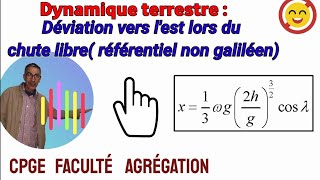 Dynamique terrestre  Illustration de la déviation vers lest lors dun chute libre CPGE Fac Agr [upl. by Juline]