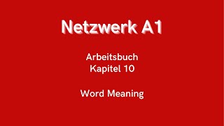 Netzwerk A1  Arbeitsbuch Kapitel 10 [upl. by Llenreb310]