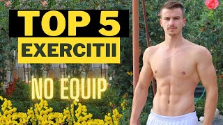 Top 5 Exercitii pe care sa le faci Acasa pentru Masa Musculara [upl. by Aneele]