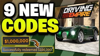 LIMITED ALL WORKING CODES FOR DRIVING EMPIRE IN 2024 ROBLOX DRIVING EMPIRE CODES [upl. by Sweet166]