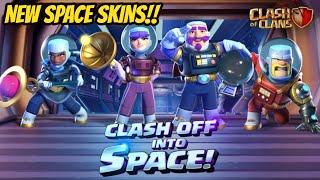 I GOT THE NEW SPACE KING SKIN  My Best War Attack Ever [upl. by Ardried]