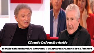 Claude Lelouch révèle la belle raison derrière son refus d’adapter les romans de sa femme [upl. by Daye]