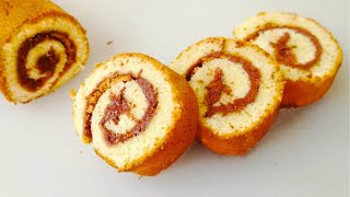 Amazing Vanilla Swiss Roll Cake Recipe  YummY Food By Morsheda [upl. by Anatnahs]