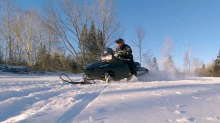 Finally Some Snow  2009 Polaris IQ Shift 600 [upl. by Teahan891]