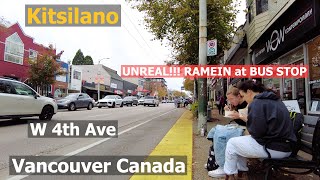 West 4th Ave Vancouver Canada  Explore Kitsilano shopping amp dining  4K City Walking Tour [upl. by Wojak]