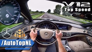 MERCEDES MAYBACH 60 V12 BiTurbo ACCELERATION amp TOP SPEED AUTOBAHN POV by AutoTopNL [upl. by Asuncion]