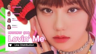 FIFTY FIFTY  Lovin Me Ot4 Line distribution [upl. by Haodnanehs]