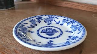 Antique Mintons China Delft Blue and White Side Plate [upl. by Ettebab]