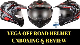 Vega Off road helmet unboxing and reviews in tamil  Cheapest helmets  best quality helmet brands [upl. by Korff]